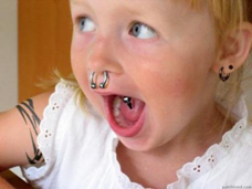 Child body piercing